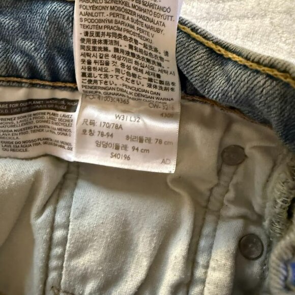 Levi's 31x32 Men's 513 Denim Slim Fit Straight Jeans - Blue - Picture 8 of 9